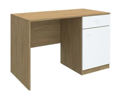 Entelo, Blox, biurko dla dziecka z szafką i szufladą, dąb, 120-60-76 cm