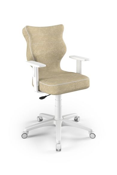 Entelo, Duo, krzesło biurowe z podłokietnikami, wzrost 159-188 cm, beżowe