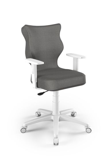 Entelo, Duo, krzesło biurowe z podłokietnikami, wzrost 159-188 cm, ciemno szare