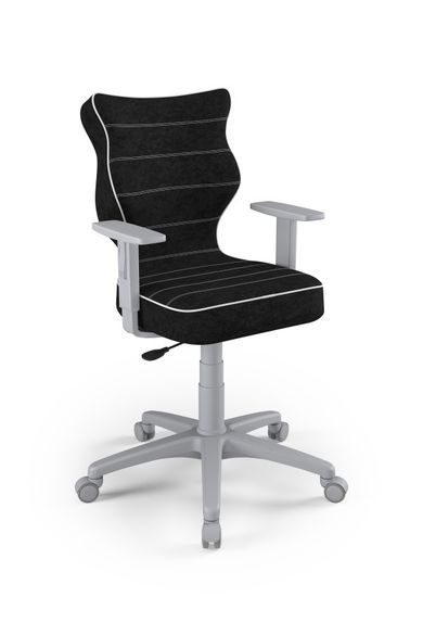 Entelo, Duo, krzesło biurowe z podłokietnikami, wzrost 159-188 cm, czarne