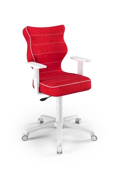 Entelo, Duo, krzesło biurowe z podłokietnikami, wzrost 159-188 cm, czerwone