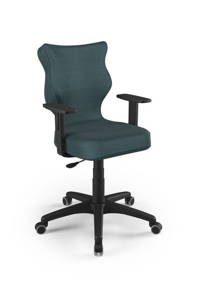 Entelo, Duo, krzesło biurowe z podłokietnikami, wzrost 159-188 cm, niebieskie