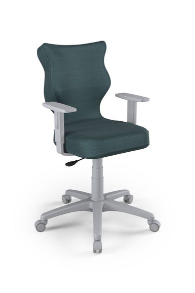 Entelo, Duo, krzesło biurowe z podłokietnikami, wzrost 159-188 cm, niebieskie