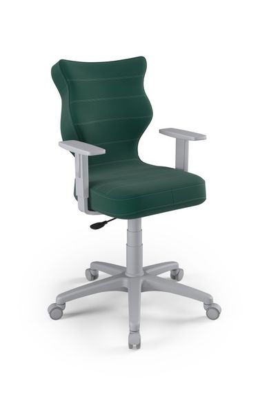 Entelo, Duo, krzesło biurowe z podłokietnikami, wzrost 159-188 cm, zielone