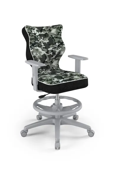 Entelo, Duo, krzesło biurowe z podnóżkiem i podłokietnikami, wzrost 159-188 cm, moro