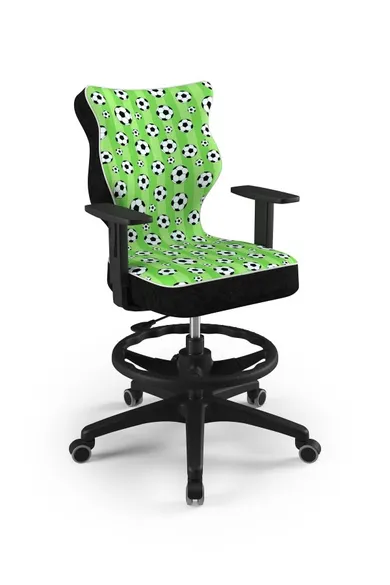 Entelo, Duo, krzesło biurowe z podnóżkiem i podłokietnikami, wzrost 159-188 cm, piłki