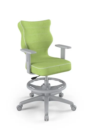 Entelo, Duo, krzesło biurowe z podnóżkiem i podłokietnikami, wzrost 159-188 cm, zielone