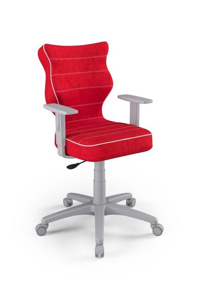 Entelo, Duo, krzesło młodzieżowe z podłokietnikami, wzrost 146-176,5 cm, czerwone