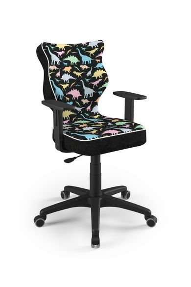 Entelo, Duo, krzesło młodzieżowe z podłokietnikami, wzrost 146-176,5 cm, dinozaury