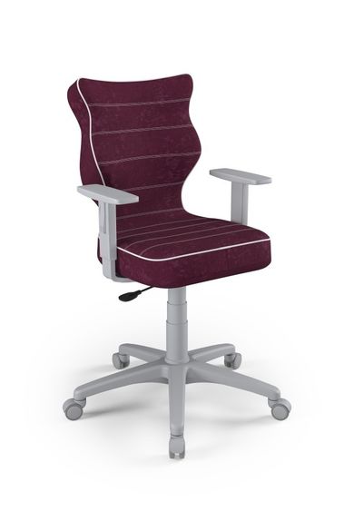 Entelo, Duo, krzesło młodzieżowe z podłokietnikami, wzrost 146-176,5 cm, fioletowe