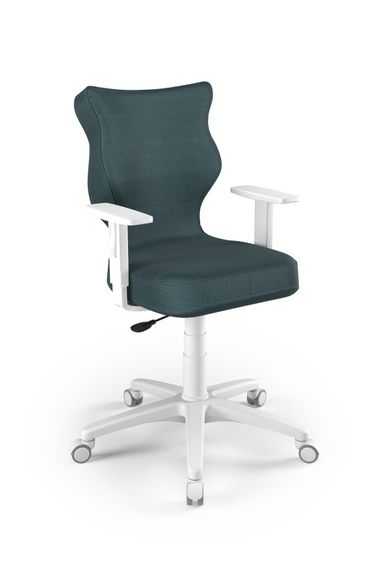 Entelo, Duo, krzesło młodzieżowe z podłokietnikami, wzrost 146-176,5 cm, niebieskie