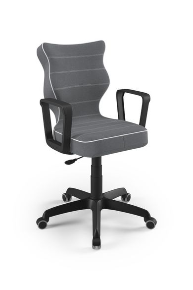 Entelo, Norm, krzesło biurowe z podłokietnikami, wzrost 159-188 cm, ciemno szare