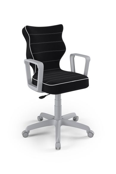 Entelo, Norm, krzesło biurowe z podłokietnikami, wzrost 159-188 cm, czarne