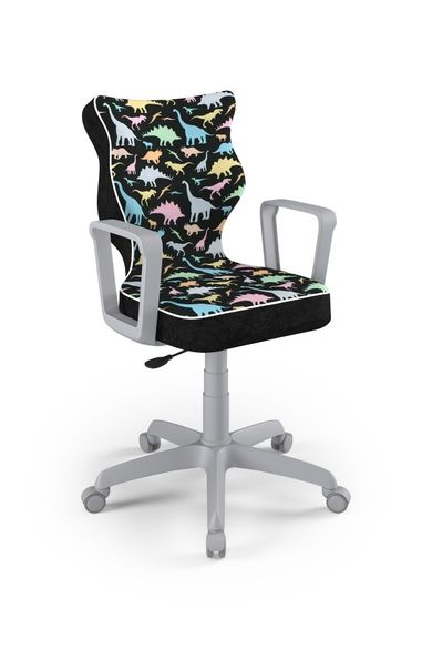 Entelo, Norm, krzesło biurowe z podłokietnikami, wzrost 159-188 cm, dinozaury