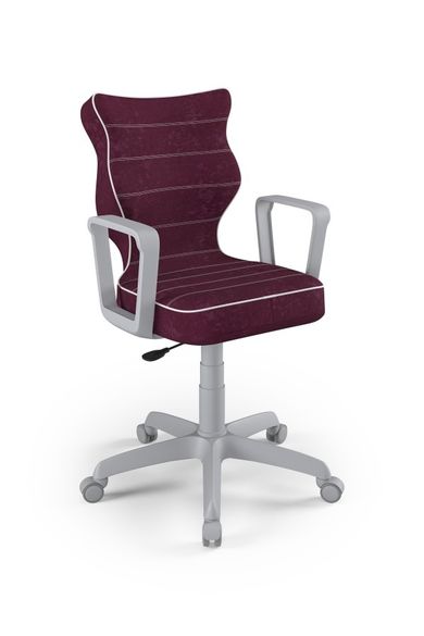 Entelo, Norm, krzesło biurowe z podłokietnikami, wzrost 159-188 cm, fioletowe