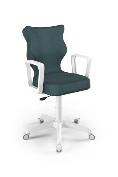 Entelo, Norm, krzesło biurowe z podłokietnikami, wzrost 159-188 cm, niebieskie