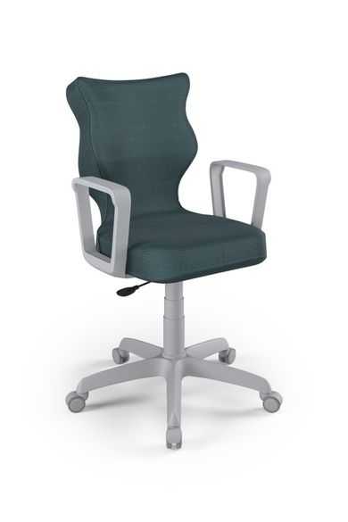 Entelo, Norm, krzesło biurowe z podłokietnikami, wzrost 159-188 cm, niebieskie