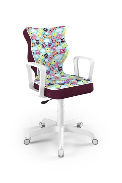 Entelo, Norm, krzesło biurowe z podłokietnikami, wzrost 159-188 cm, sowy