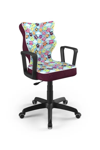 Entelo, Norm, krzesło biurowe z podłokietnikami, wzrost 159-188 cm, sowy