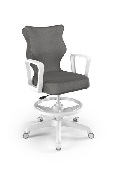 Entelo, Norm, krzesło biurowe z podnóżkiem i podłokietnikami, wzrost 159-188 cm, ciemno szare