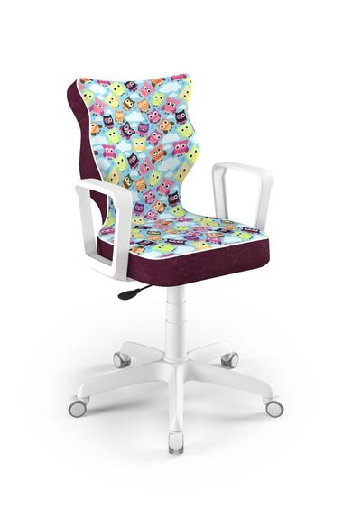 Entelo, Norm, krzesło młodzieżowe z podłokietnikami, wzrost 146-176,5 cm, sowy