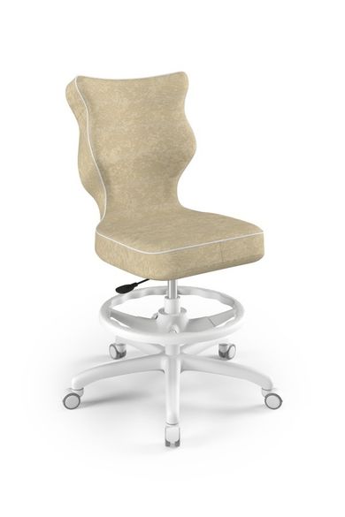 Entelo, Petit, krzesło biurowe z podnóżkiem, wzrost 159-188 cm, beżowe