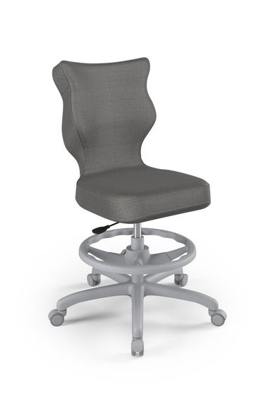 Entelo, Petit, krzesło biurowe z podnóżkiem, wzrost 159-188 cm, ciemno szare