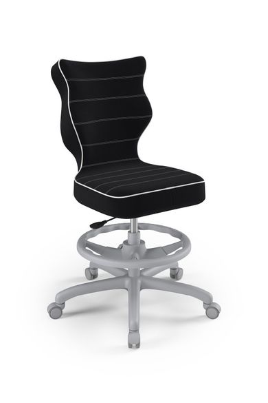 Entelo, Petit, krzesło biurowe z podnóżkiem, wzrost 159-188 cm, czarne