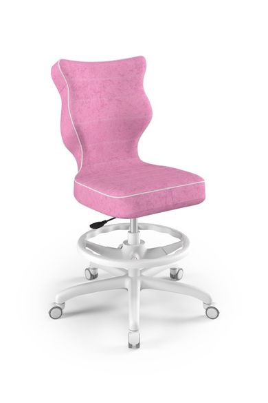 Entelo, Petit, krzesło biurowe z podnóżkiem, wzrost 159-188 cm, różowe