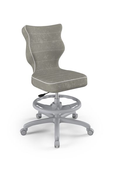 Entelo, Petit, krzesło biurowe z podnóżkiem, wzrost 159-188 cm, szare