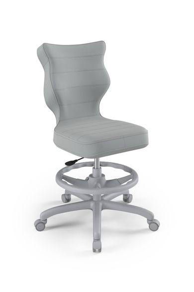 Entelo, Petit, krzesło biurowe z podnóżkiem, wzrost 159-188 cm, szare