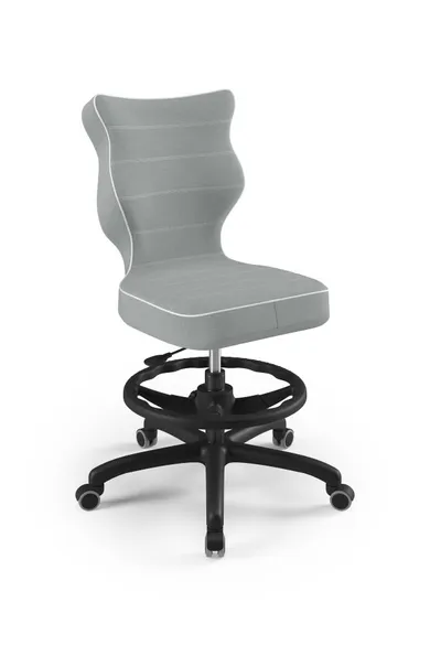 Entelo, Petit, krzesło biurowe z podnóżkiem, wzrost 159-188 cm, szare