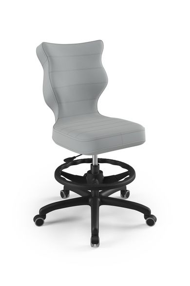 Entelo, Petit, krzesło biurowe z podnóżkiem, wzrost 159-188 cm, szare