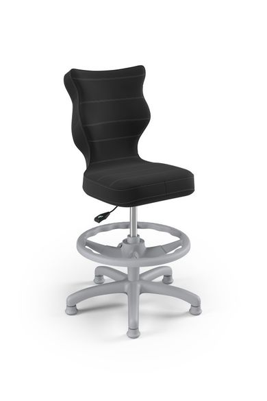 Entelo, Petit, krzesło dziecięce z podnóżkiem, wzrost 119-142 cm, antracytowe