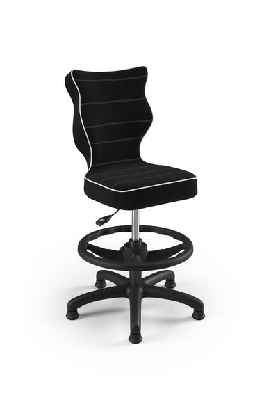 Entelo, Petit, krzesło dziecięce z podnóżkiem, wzrost 119-142 cm, czarne