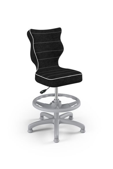 Entelo, Petit, krzesło dziecięce z podnóżkiem, wzrost 119-142 cm, czarne