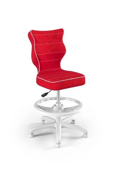 Entelo, Petit, krzesło dziecięce z podnóżkiem, wzrost 119-142 cm, czerwone