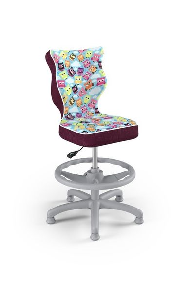 Entelo, Petit, krzesło dziecięce z podnóżkiem, wzrost 119-142 cm, sowy
