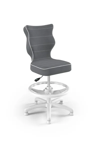 Entelo, Petit, krzesło dziecięce z podnóżkiem, wzrost 133-159 cm, ciemno szare