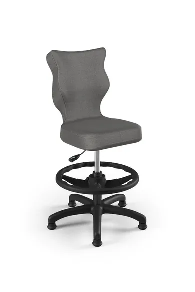 Entelo, Petit, krzesło dziecięce z podnóżkiem, wzrost 133-159 cm, ciemno szare