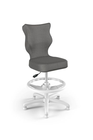 Entelo, Petit, krzesło dziecięce z podnóżkiem, wzrost 133-159 cm, ciemno szare