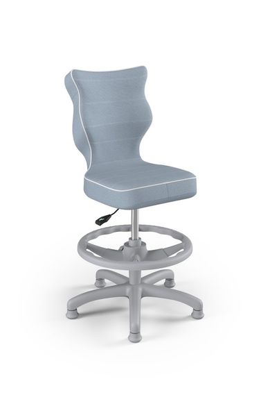 Entelo, Petit, krzesło dziecięce z podnóżkiem, wzrost 133-159 cm, niebieskie