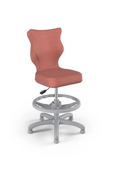 Entelo, Petit, krzesło dziecięce z podnóżkiem, wzrost 133-159 cm, różowe