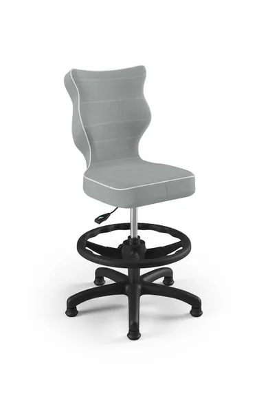 Entelo, Petit, krzesło dziecięce z podnóżkiem, wzrost 133-159 cm, szare