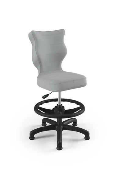 Entelo, Petit, krzesło dziecięce z podnóżkiem, wzrost 133-159 cm, szare