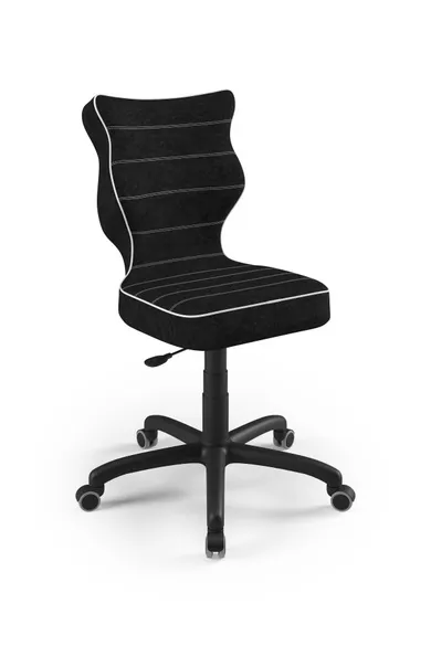 Entelo, Petit, krzesło młodzieżowe, rozmiar 5, wzrost 146-176,5 cm, czarne