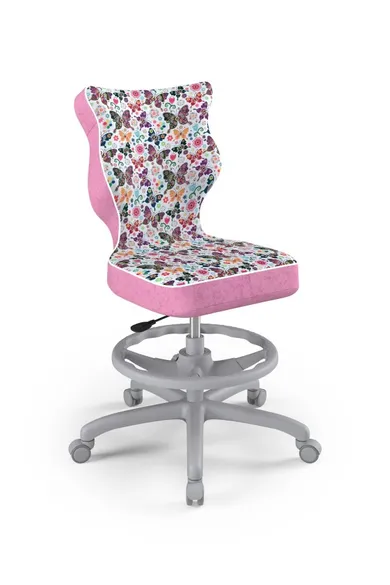 Entelo, Petit, krzesło młodzieżowe z podnóżkiem, wzrost 146-176,5 cm, motylki