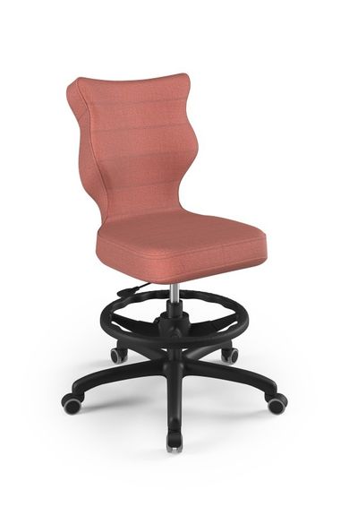 Entelo, Petit, krzesło młodzieżowe z podnóżkiem, wzrost 146-176,5 cm, różowe