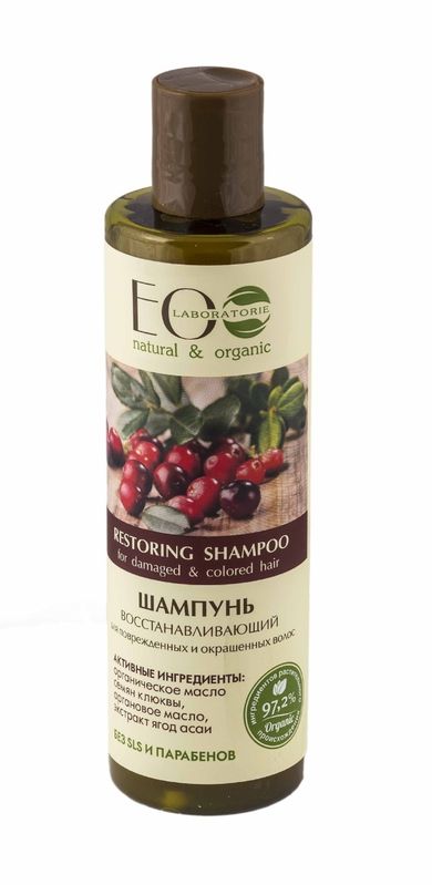 Eco Laboratorie, szampon odbudowujący do włosów zniszczonych i farbowanych, 250 ml