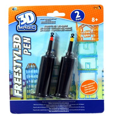 Epee, 3D Magic, Fabryka 3D, 3D Pen, zestaw uzupełniający, czerwony i żółty